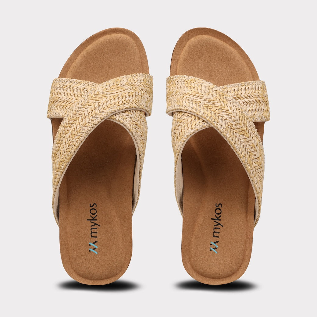 Leyla Women's Crossband Sandal - Mykos Footwear