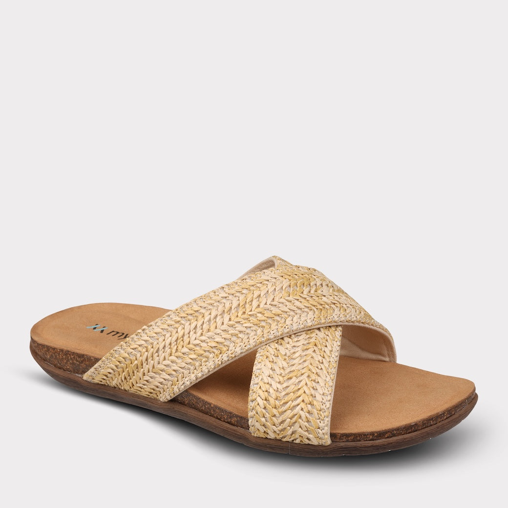 Leyla Women's Crossband Sandal - Mykos Footwear